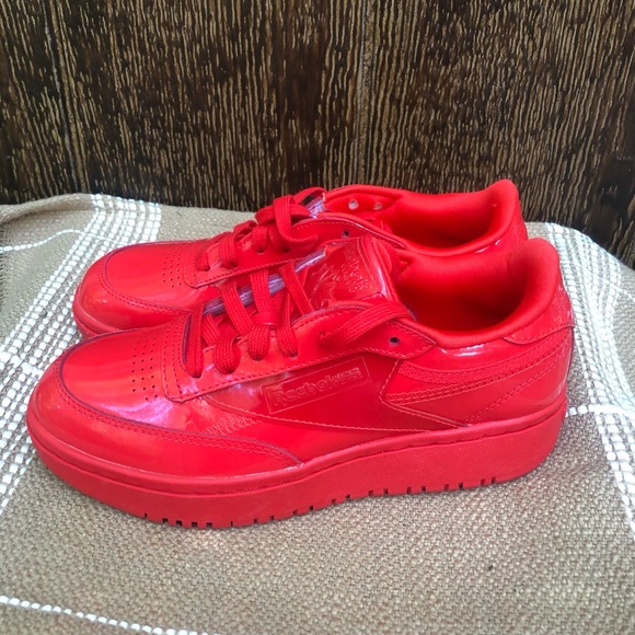 Reebok Shoes - Reebok x Cardi B Coated Club C Double Women’s SZ 7.5 Red FZ5219 Sneakers